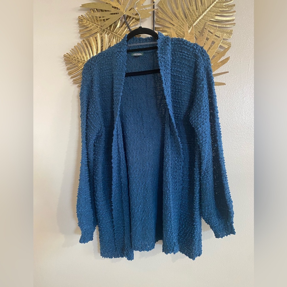 Wild Fable Textured Blue Cardigan